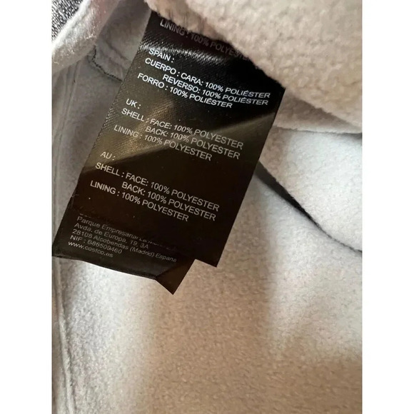 Kirkland signature full zip fleece lined sz MEDIUM soft shell jacket coat hood - Picture 4 of 6